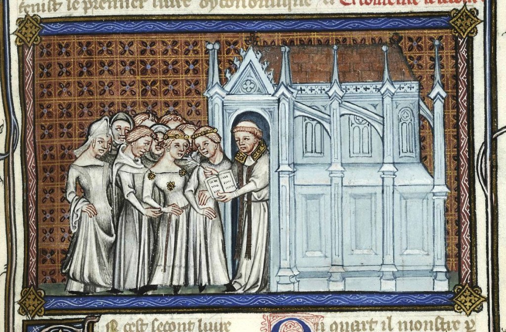 Matrimonio, miniatura tratta dalla 'Politica di Aristotele' (Ms 11201-02), Bibliothèque royale de Belgique