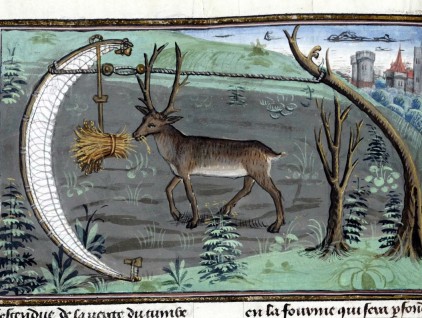 Trappola per cervo - Les Livres du roy Modus et de la royne Ratio (ms 10218-19 ) - 1455 - Bibliothèque royale de Belgique Bruxelles