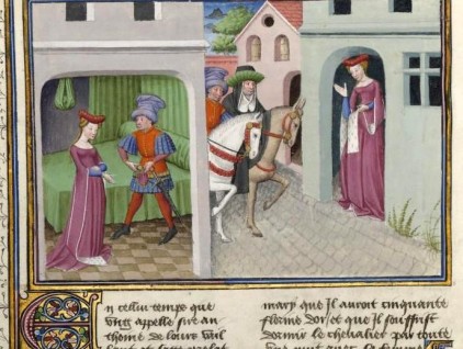 Lui paga denaro falso a uno per averne la moglie. Nonna risponde a una battuta "Ti daresti a lui?" "No e non per denaro falso".