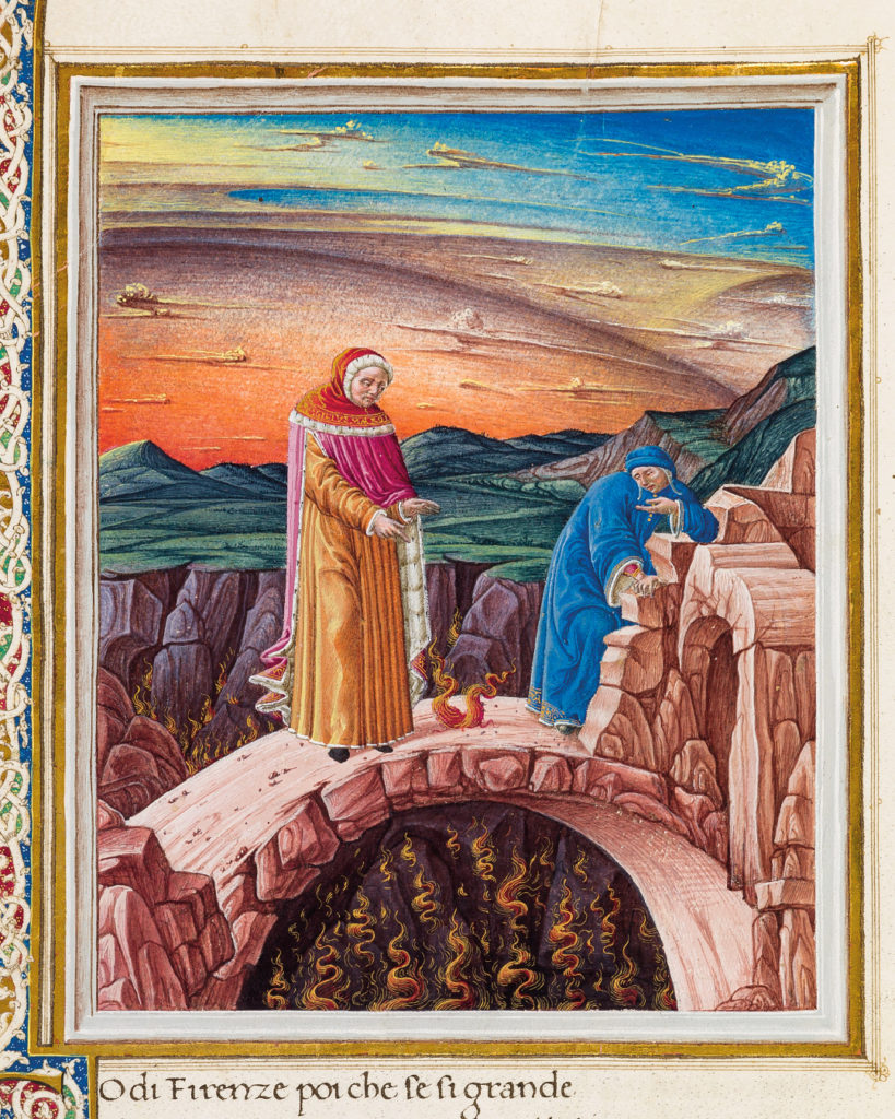 L'inferno dantesco e il percorso di Dante e Virgilio nell'Inferno